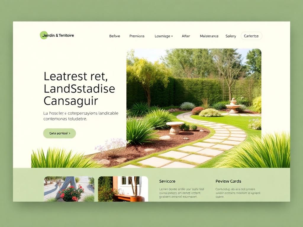 Concept de site web naturel et contemporain pour un paysagiste